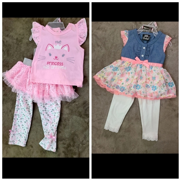 New 2 Outfit Girl's 12 Month Bundle - Picture 1 of 4